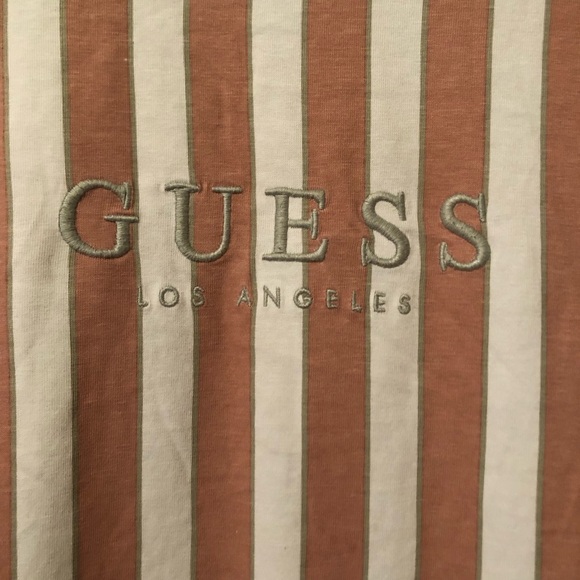 Guess pink and white stripped long sleeve size small - Picture 3 of 7